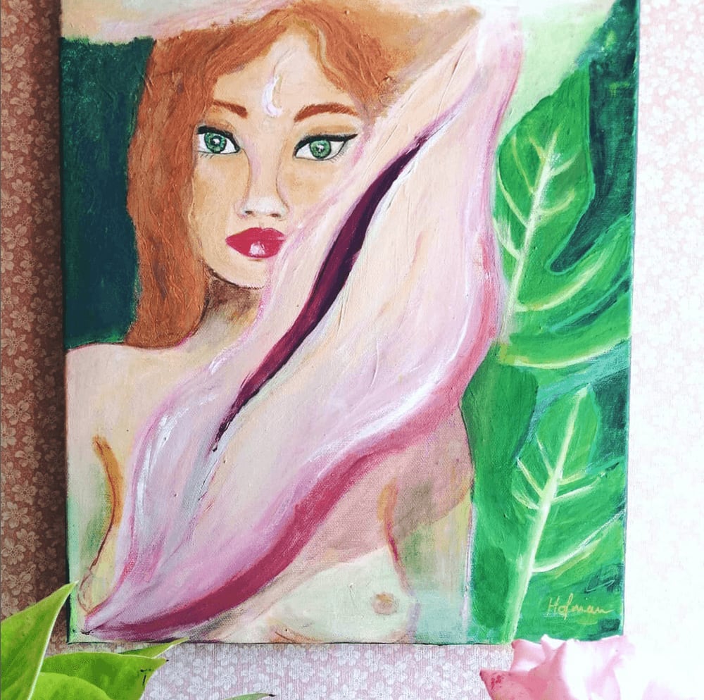 Peinture d'âme — Femme fleur