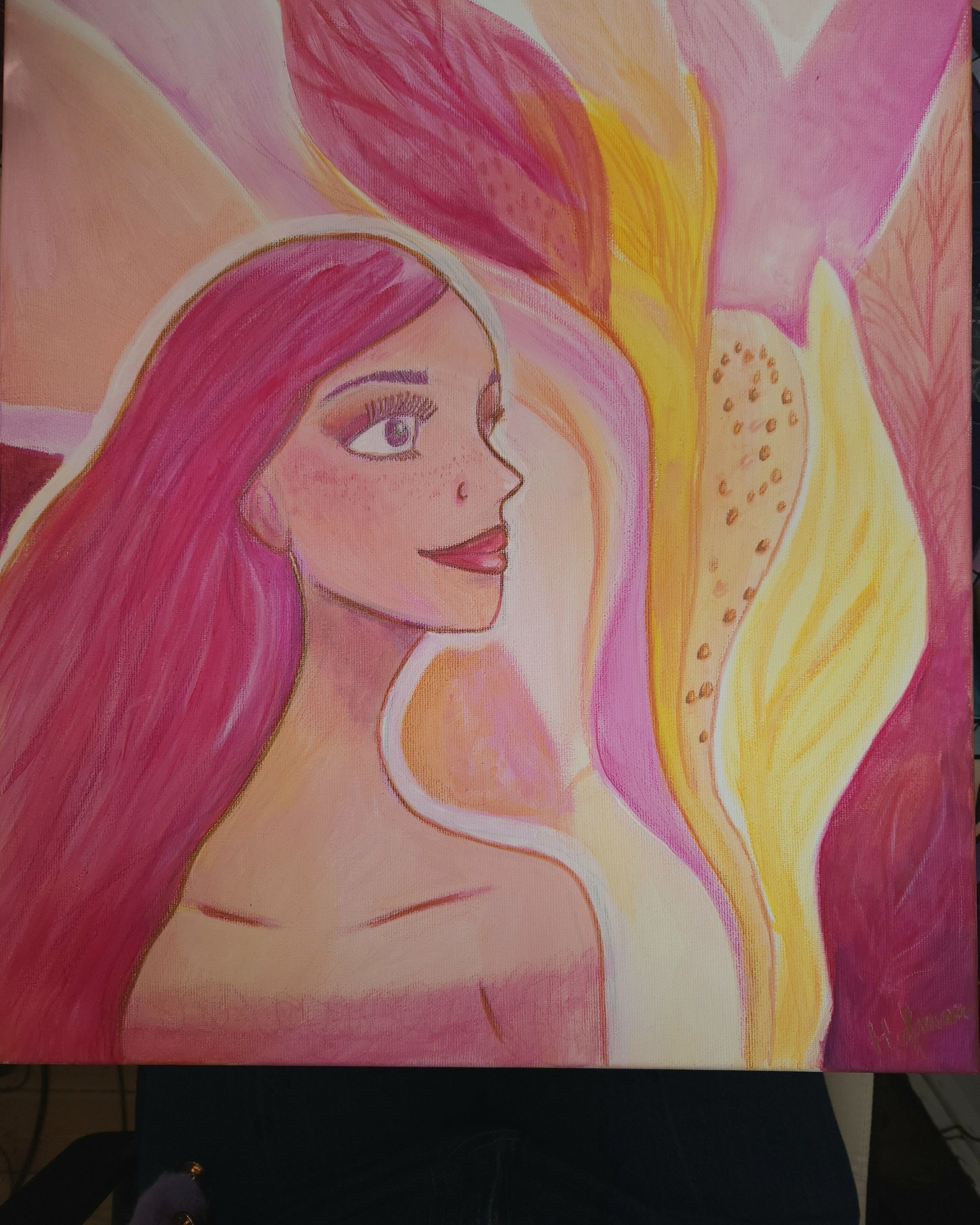 Peinture d'âme — Cheveux rose